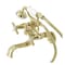 Kingston Brass KS245PB Tub Wall Mount Clawfoot Tub Faucet with Hand Shower, Polished Brass KS245PB - alternate 1